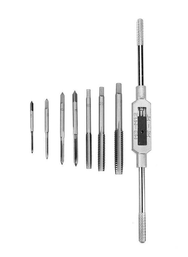 Mass Pro 8pcs Alloy Steel Hand Tools Die Set: M3-M12 Screw Taps, Tap Handle, Thread Plugs, High-speed Steel (HSS) Thread Repair Tool - Image 4